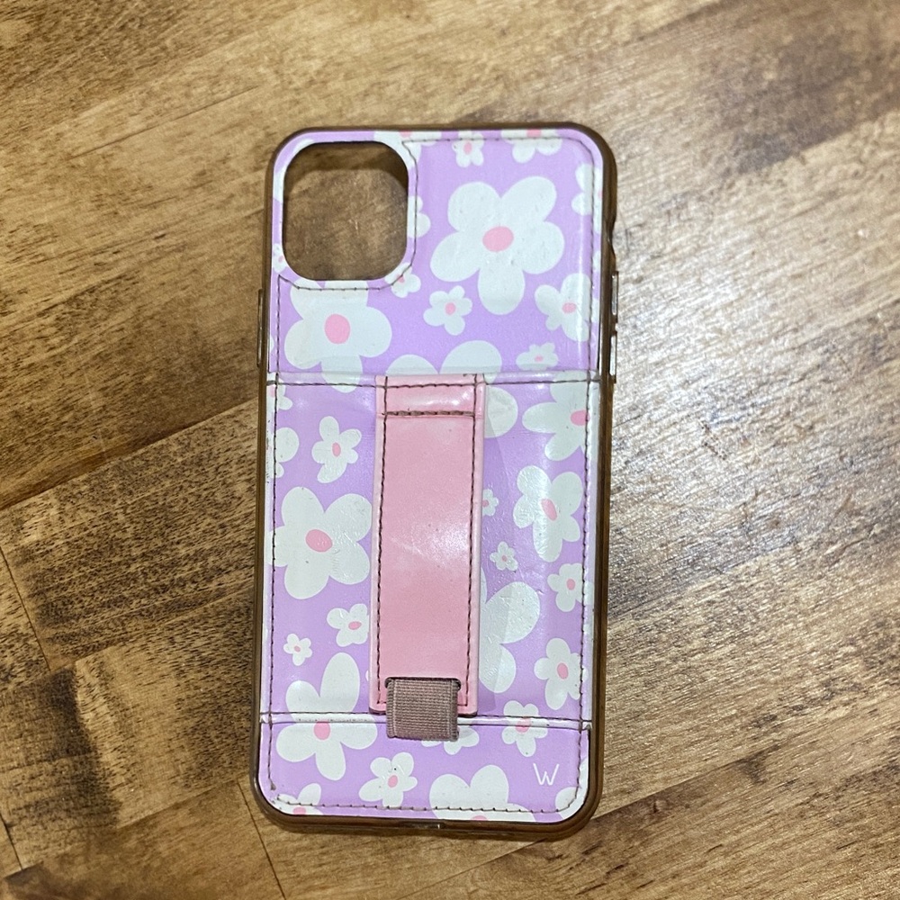 Walli IPhone 11 Pro Max Floral Pink Phone Case with Stand